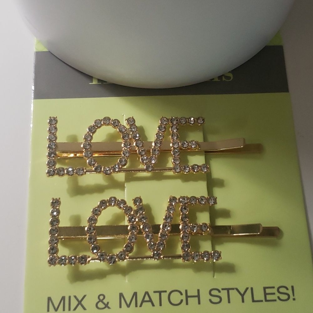 Rhinestone Hair Clips Set - Picture 3 of 5